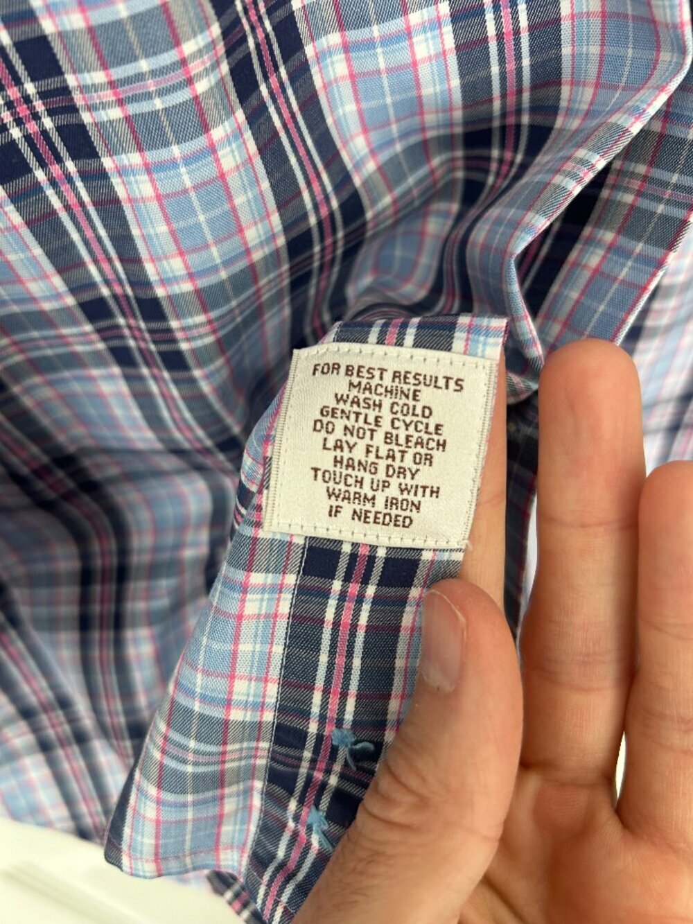 Peter Millar Shirt Mens XL Blue Plaid Long Sleeve Button Down Cotton - Picture 5 of 11